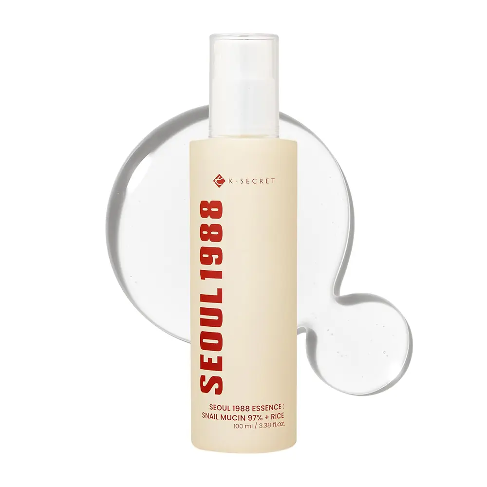 اسنس ترمیم کننده موسین حلزون و برنج سئول 1988 کی سکرت  K-Secret Seoul 1988 Essence Snail Mucin 97% + Rice