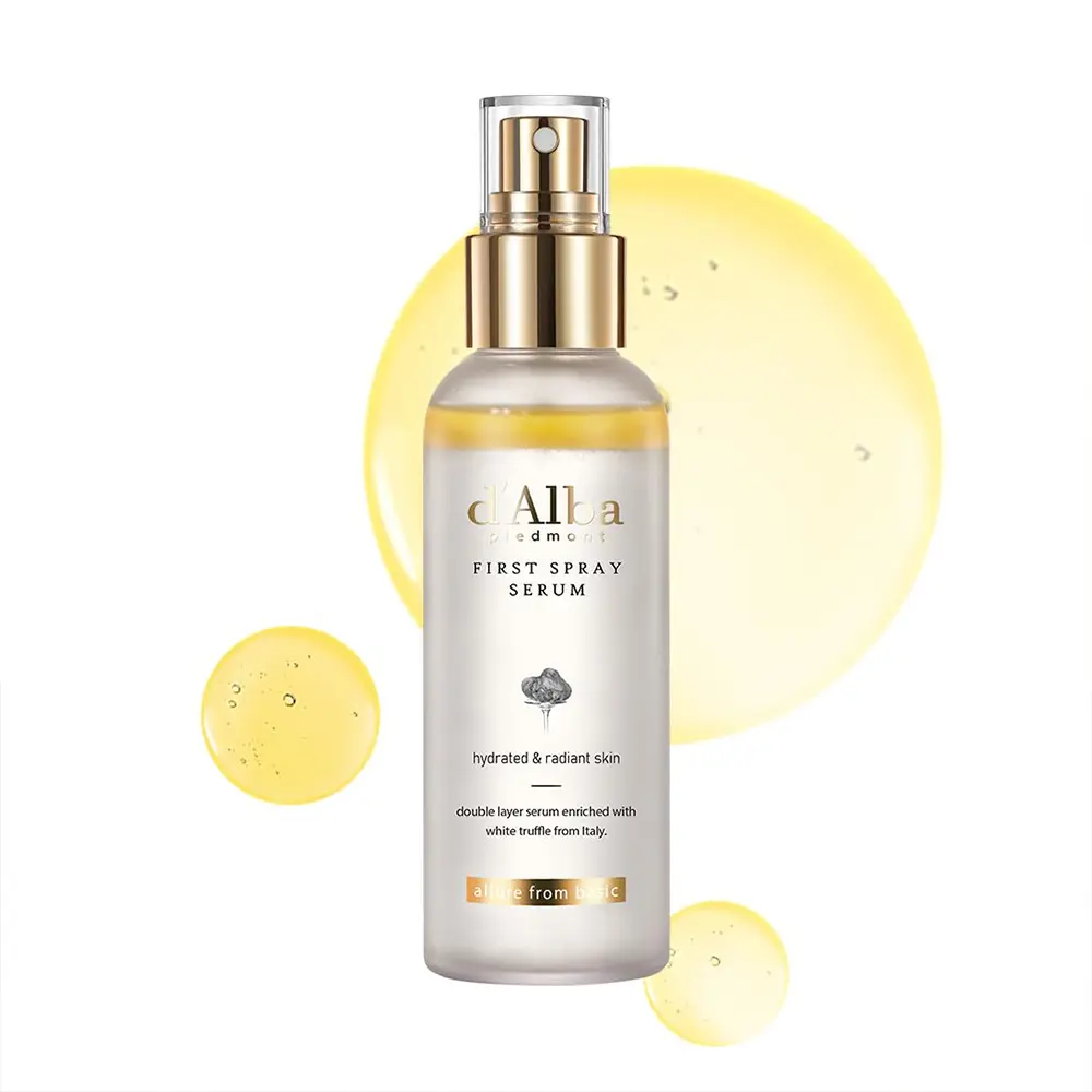 میست اسپری ترافل سفید پوست شیشه‌ای د البا روشن کننده و ضدچروک قوی  d’Alba White Truffle First Spray Serum