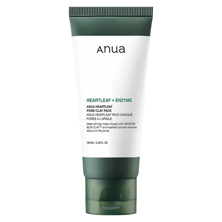 ماسک کنترل منافذ و چربی خاک رس آنوا Anua Heartleaf Pore Clay Pack