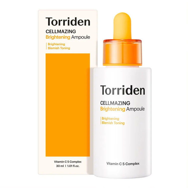 سرم روشن کننده و ضدلک ویتامین سی توریدن Torriden CELLMAZING Brightening Ampoule Vitamin-Powered Lightweight Radiance Ampoule
