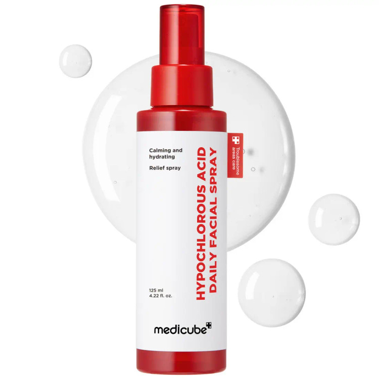 اسپری تسکین دهنده و آبرسان روزانه هیپوکلروس اسید مدیکوب Medicube Hypochlorous Acid Power Soothing Spray