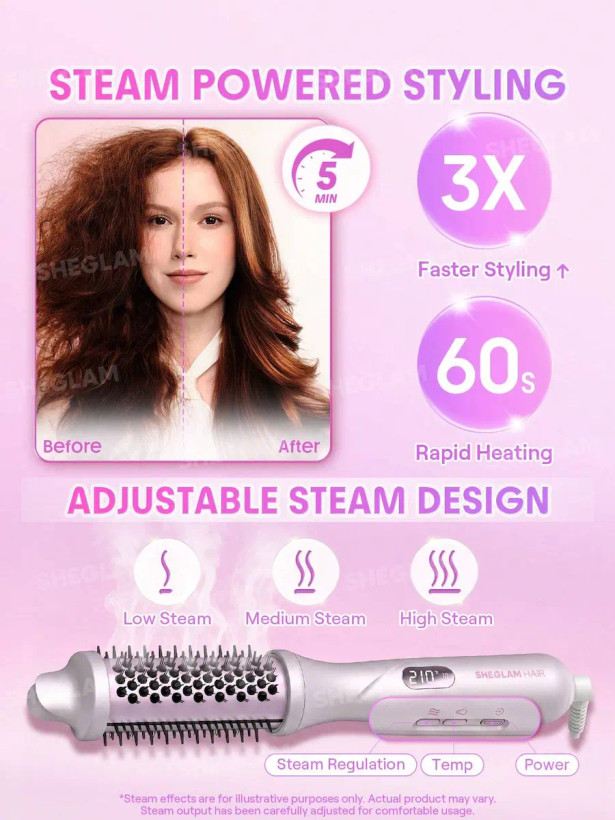 برس سشوار بخار شیگلم Hydra Shot Steam Blowout Brush Pro – EU Plug