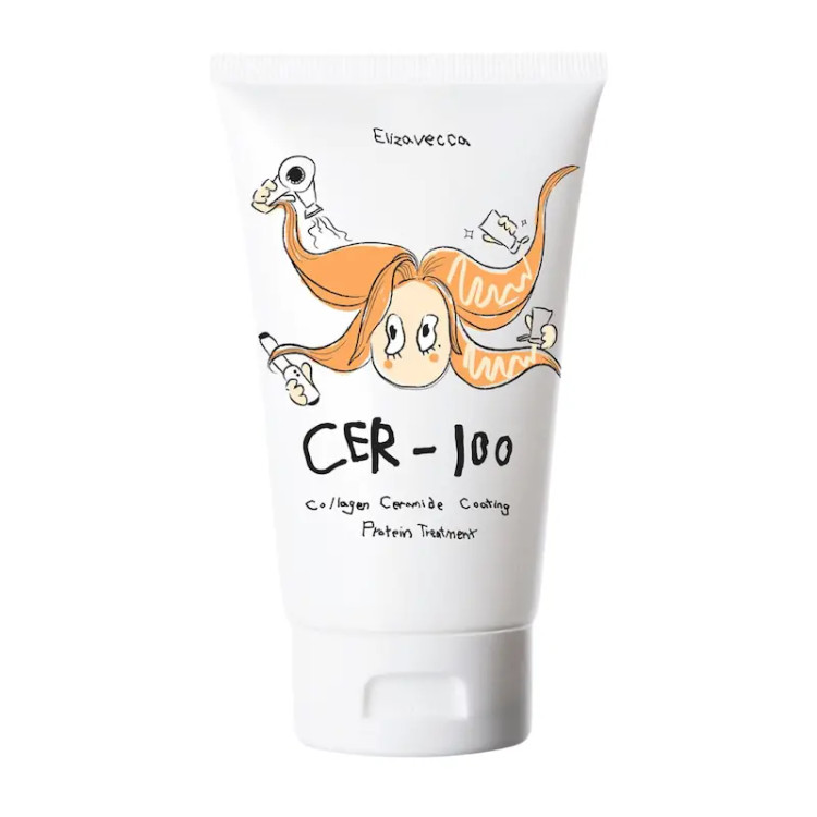 ماسک مو ترمیم کننده کلاژن و سرامید الیزاوکا CER-100 Elizavecca CER-100 Collagen Ceramide Coating Protein Treatment – 100ml