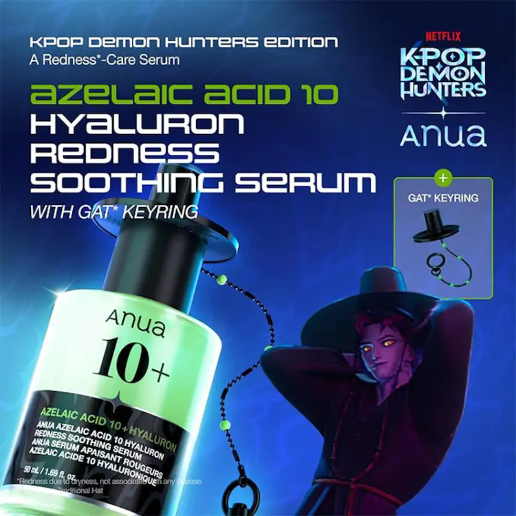 سرم آزلائیک اسید 10% و هیالورون آنوا کیپوپ Anua Kpop Demon Hunters Azelaic Acid 10 Hyaluron Redness Soothing Serum Set