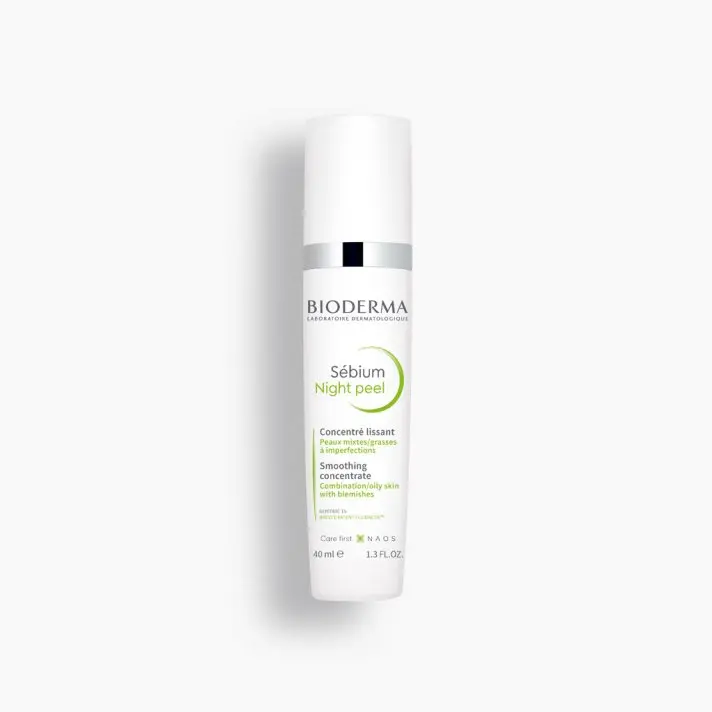 ژل لایه بردار شبانه بایودرما ضدجوش و روشن کننده  Bioderma Sébium Night Peel