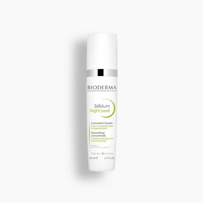 ژل لایه بردار شبانه بایودرما ضدجوش و روشن کننده Bioderma Sébium Night Peel