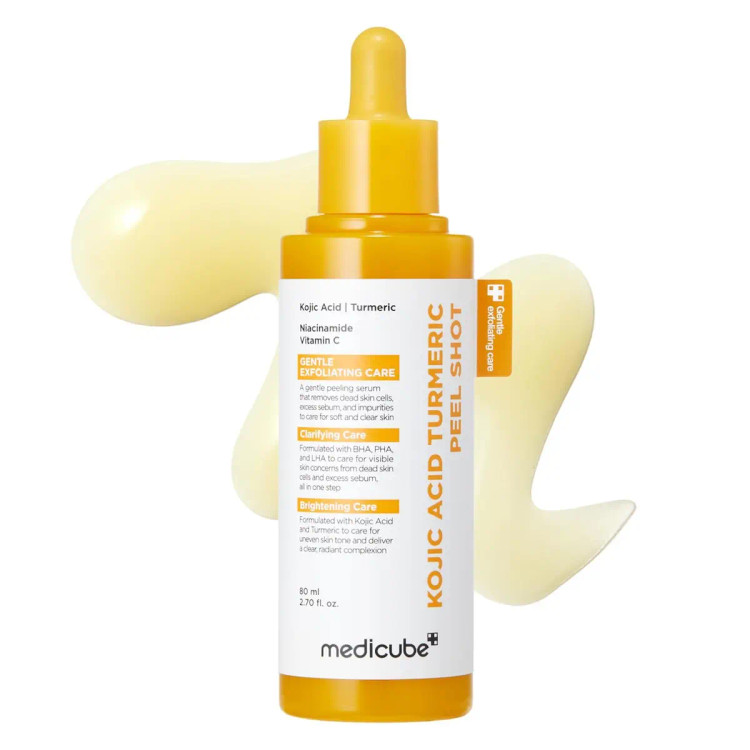 سرم پیل شات لایهبردار و روشنکننده کوجیک اسید و زردچوبه مدیکوب Medicube Kojic Acid & Turmeric Peel Shot