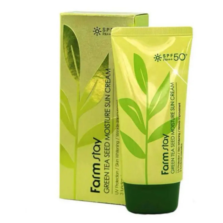 کرم ضد آفتاب آبرسان چای سبز فارم استی: FARM STAY GREEN TEA SEED MOISTURE SUN CREAM