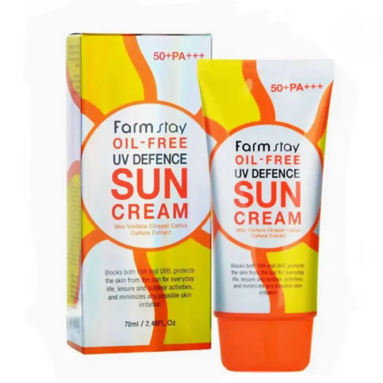 کرم ضد آفتاب بدون چربی ویتامینه فارم استی: Farmstay Oil-Free UV Defence Sun Cream