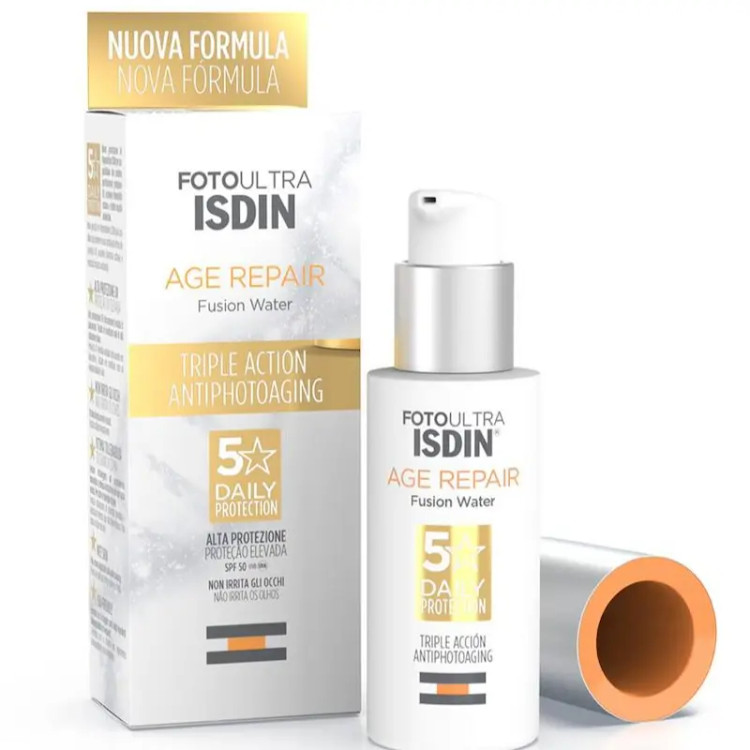 ضد آفتاب ضدچروک و جوانسازی ایزدین: Isdin Foto Ultra Age Repair Fusion Water