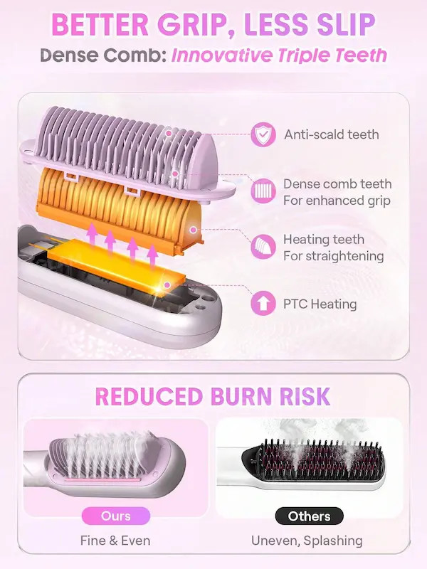 برس حرارتی با بخار صافکننده مو شیگلم Hydra Shot Steam Straightening Brush Pro