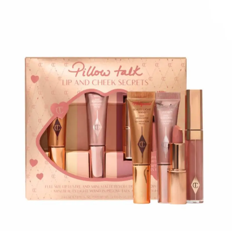 شارلوت تیلبری ست رژ لب و هایلایتر پیلوتاک بیوتیفولینگ  CHARLOTTE TILBURY Pillow Talk Beautifying Lip & Cheek Secrets Set